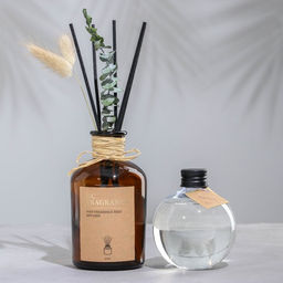 Набор для ароматизации помещений в тубусе: диффузор 230 мл, аромамасло, красное дерево - Simaland фото 2