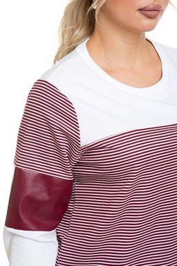 Свитшот 1119 бордовая полоска - Novita фото 4