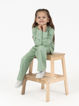 Костюм детский для девочки зеленый дым