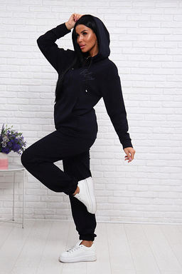 Костюм с брюками, футер с лайкрой 2-х нитка (00907, темно-синий) - Плиона фото 10