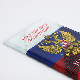 Цена за 10 шт. Обложка для паспорта, с рисунком, триколор