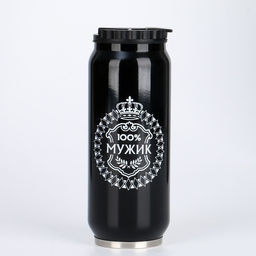Термокружка, 400 мл, 100 % мужик, сохраняет тепло 8 ч, 7.6?19.3 см