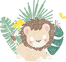 Кристальная (алмазная) мозаика ФРЕЯ ALBP-307 постер Милый львёнок 20 х 20 см