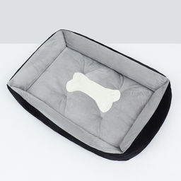 Лежанка-диван Косточка, 60 х 45 х 15, серо-чёрная - Simaland фото 3