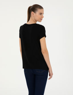Siyah Comfort Fit Basic Ti__rt