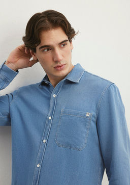 Denim Gomlek - Mavi фото 5