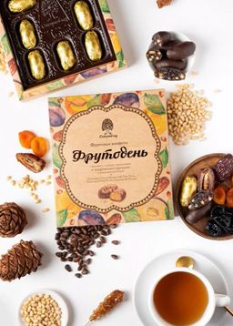Фруктовые конфеты Фрутодень, 120 г  с кедровыми орехами, финиками, курагой и черносливом - Сибирский кедр фото 3