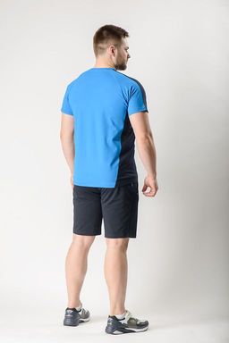Футболка М-0408: Ярко-синий / Тёмно-синий - Relay фото 3