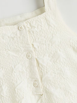 Kare Yaka K?z ?ocuk Dokulu Elbise