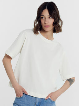 Футболка женская в молочном цвете - Mark formelle фото 6