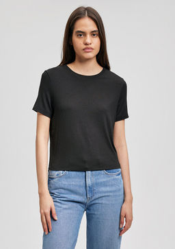 Lux Touch Siyah Basic Tisort - Mavi фото 3