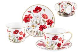 Чайн. наб. 12 пр. 270 мл Маки NEW BONE CHINA - Elan gallery фото 7