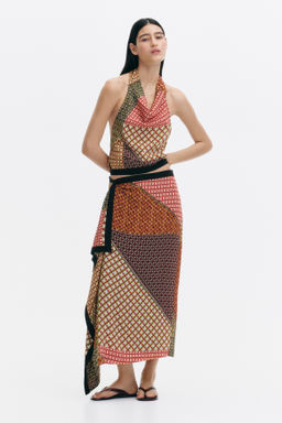 Top halter con escote drapeado - H&m фото 4