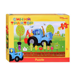 Пазлы 104 "Синий трактор" (Биг Папа)