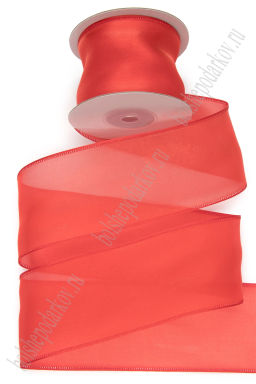Лента органза Премиум NEW 5 см*10 ярд (SF-8112) красный №1