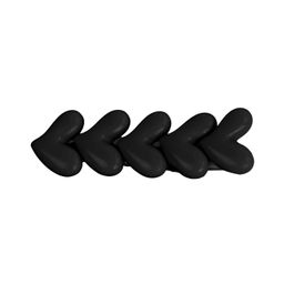 Заколка для волос зажим, арт. 71776 / 10 СЕРДЕЧКИ (в наборе: 1шт., 6,7 см, черный металл, полиэфирная смола, цвет: чёрный, подложка из мелованного картона + ПЭТ-пакет с европодвесом)