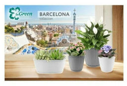 Горшок для цветов InGreen BARCELONA 6,5л, D240мм белый IG623110006 - Пластик репаблик фото 4