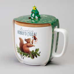 КРУЖКА LEFARD WINTER STORY 390МЛ С БАМБУКОВОЙ КРЫШКОЙ  фото 2