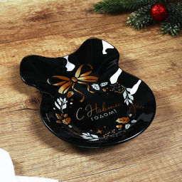 Тарелка в форме банта С Новым годом, 13.5х18 см - Дорого внимание фото 2