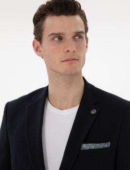 Lacivert Ex. Slim Fit Tak_m Elbise