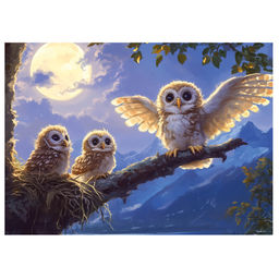 ФРЕЯ Пазл 80 элемент. PZL-80/16 Совята учатся летать