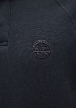 Kapusonlu Antrasit Sweatshirt - Mavi фото 7