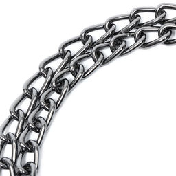 Ошейник - полуудавка металлический двухрядный, 40 см, толщина проволоки 2 мм, черный - Пижон фото 5