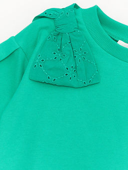 Bisiklet Yaka Fiyonk Detayl? Uzun Kollu K?z Bebek Sweatshirt - Waikiki фото 2