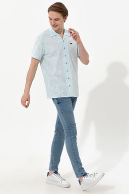 Мужская бирюзовая рубашка с коротким рукавом - U.s. polo assn фото 4