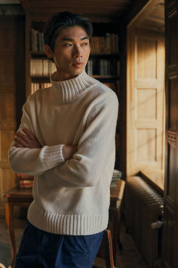 Jersey con cuello perkins Regular Fit