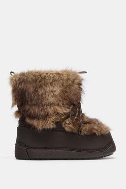 COMBINED FAUX FUR ANKLE BOOTS SKI COLLECTION - Zara фото 7