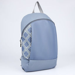 Рюкзак текстильный Клетка, 46х30х10 см, вертик карман, цвет серый - Nazamok фото 3