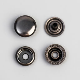 Цена за 100 шт. Кнопка установочная, Омега, железная, d = 12,5 мм, цвет чёрный никель - Simaland фото 3