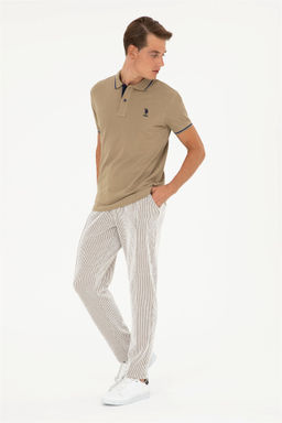 U. S. Polo Assn / Мужская базовая футболка цвета хаки - U.s. polo assn фото 4