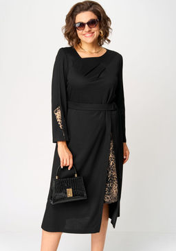 Платье EVA GRANT 7220Б принт капучино