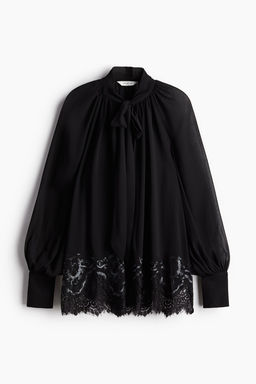 Blusa de gasa con lazada y lentejuelas - H&m фото 4