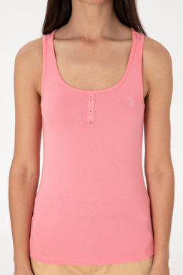 Kad_n Pembe Kolsuz Bisiklet Yaka Basic Ti__rt Sepette S_rpriz _ndirim - U.s. polo assn фото 6