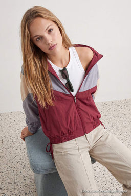Bordo Oversize Kal_p Renk Bloklu Yazl_k _nce Mont TWOAW27MO00135 - Trendyolmilla фото 5