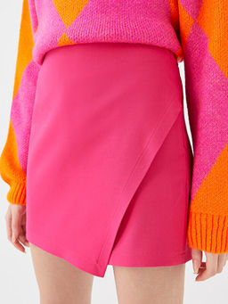 Kad?n Beli Fermuarl? D?z ?ort Etek