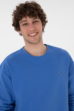 Erkek Comfort Fit Bisiklet Yaka _ndigo Sweatshirt Sepette S_rpriz _ndirim - U.s. polo assn фото 2