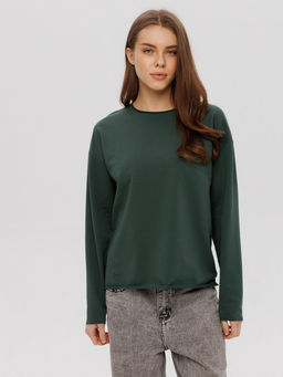 Женский лонгслив из футера 2-х нитки Lingeamo хаки ВК-25 (53)