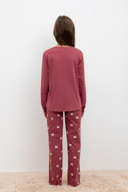 КБ 2820/шоколадный десерт,кошечки пижама для дев