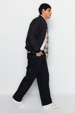 TRENDYOL MAN Siyah %100 Pamuk Genis Kal?p Kargo Cepli Jeans Bol Kot Pantolon TMNAW24JE00026 - Trendyolmilla фото 3