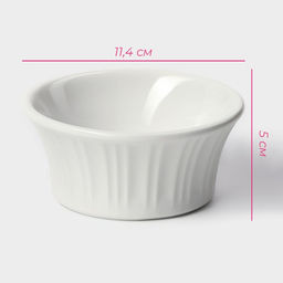 Рамекин Доляна Маффин, 250 мл, d=11.4 см, жаропрочная керамика, белый фото 3