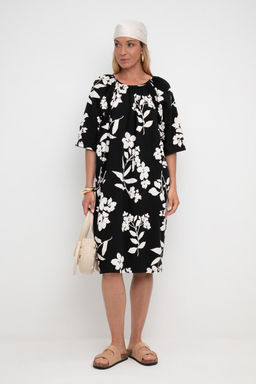 VERY NEAT _ ЕВТ 5063/черный,гардения платье жен