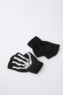SKELETON FANCY DRESS KNIT MITTENS