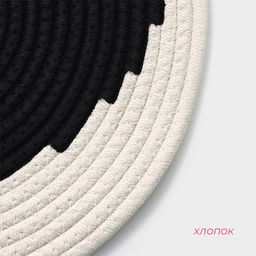 Цена за 6 шт. Салфетка сервировочная на стол Доляна Гипноз, d=38 см, цвет чёрно-белый  фото 7