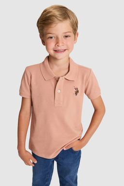 Erkek Гocuk Pudra Polo Yaka Basic TiЕГrt