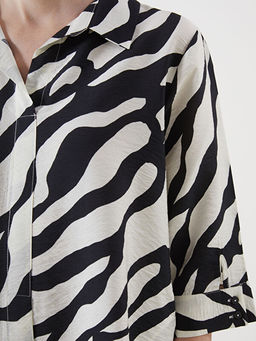 Zebra Desenli Oversize Kad?n G?mlek