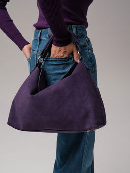 Замшевая сумка на плечо Deboro 30900 виноград